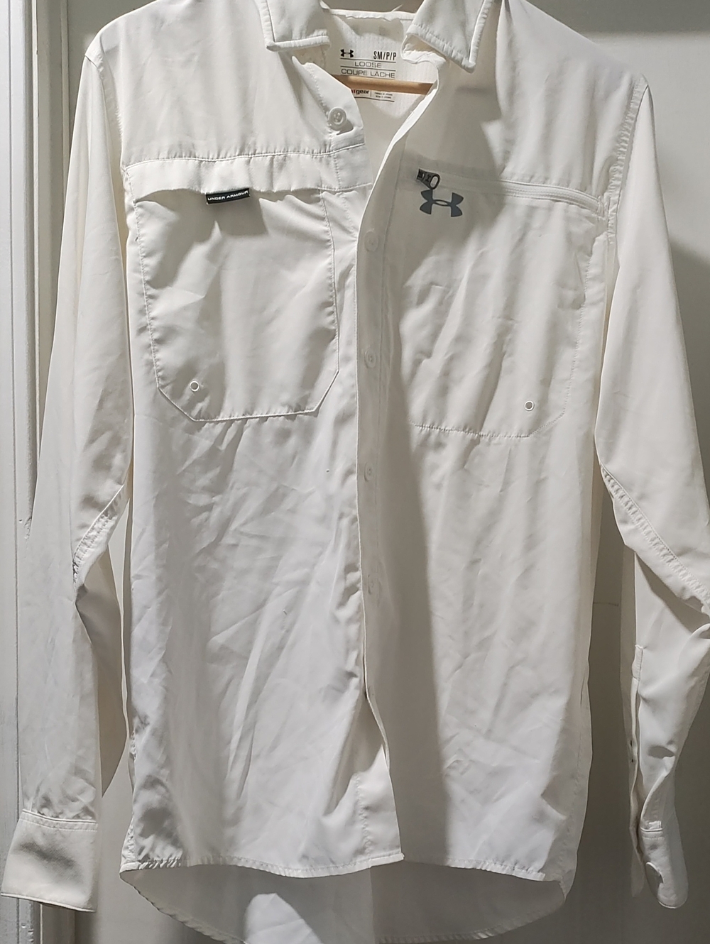 Under Armour White Lightweight Men’s Long-Sleeve Shirt Jacket
